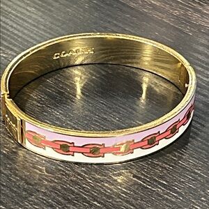 Coach Signature Chain Gold Bangle Bracelet